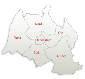 Karlsruhe Bezirke
