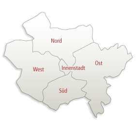 Osnarbrück Bezirke
